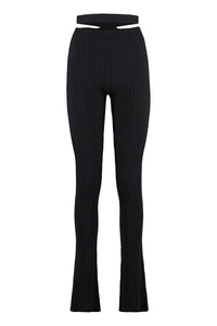 Ribs knitted trousers